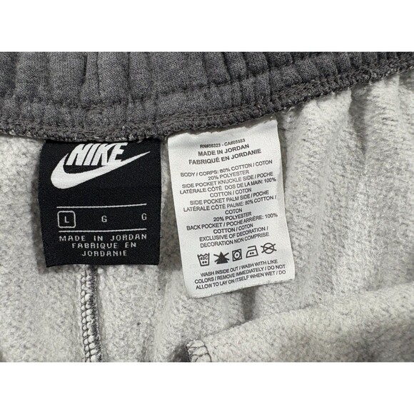 Nike Mens Club Fleece Explosive Shorts 843520-071 Charcoal Grey Black Sz L FLAW - Picture 8 of 11